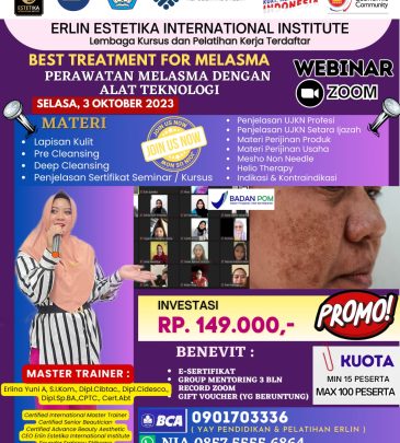 WORKSHOP ONLINE BEST TREATMENT FOR MELASMA
