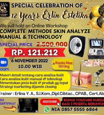 WORKSHOP ONLINE COMPLETE METHODE SKIN ANALYZE MANUAL & TECHNOLOGY