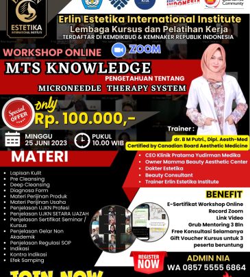 WORKSHOP ONLINE MICRONEEDLE THERAPY SYSTEM KNOWLEDGE
