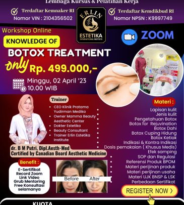 WORKSHOP ONLINE BOTOX TREATMENT KNOWLEDGE