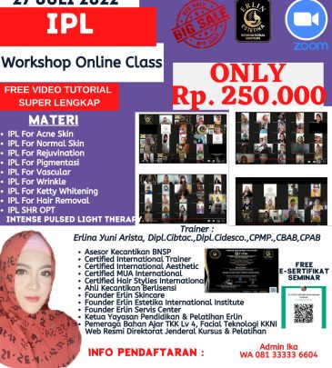 WORKSHOP ONLINE INTENSE PULSED LIGHT THERAPY