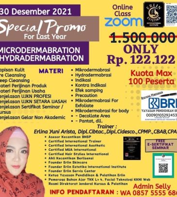 WORKSHOP ONLINE MICRODERMABRASI