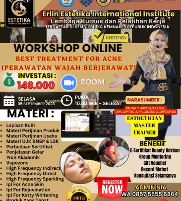 WORKSHOP ONLINE BEST TREATMENT FOR ACNE