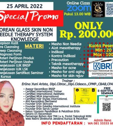 WORKSHOP ONLINE KOREAN GLASS SKIN NON NEEDLE THERAPY SYSTEM KNOWLEDGE