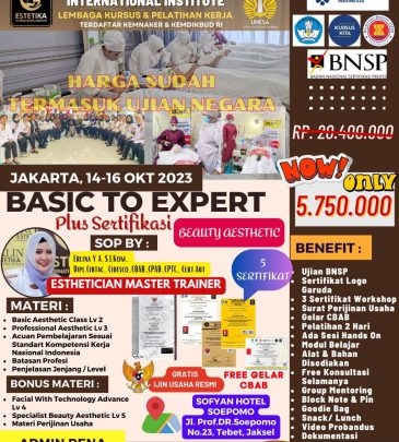 PAKET WORKSHOP BASIC TO EXPERT + UJK BNSP JAKARTA