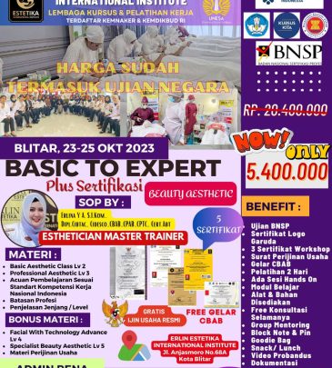 PAKET WORKSHOP BASIC TO EXPERT + UJK BNSP BLITAR