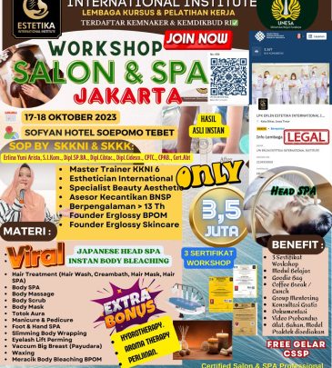 WORKSHOP SALON & SPA JAKARTA