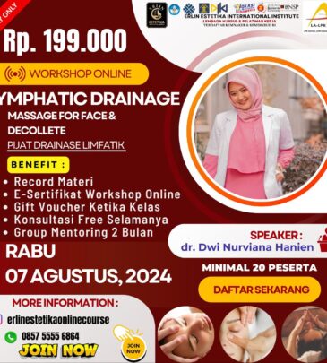 WORKSHOP ONLINE LYMPHATIC DRAINAGE MASSAGE FOR FACE DECOLLETE (PIJAT DRAINASE MASSAGE)
