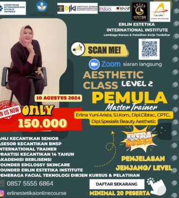 WORKSHOP ONLINE AESTHETIC CLASS (BASIC FACIAL)