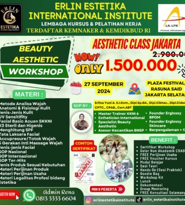 WORKSHOP BEAUTY AESTHETIC JAKARTA