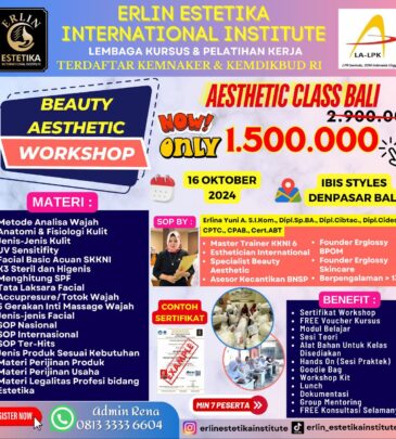 WORKSHOP BEAUTY AESTHETIC BALI