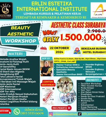 WORKSHOP BEAUTY AESTHETIC SURABAYA