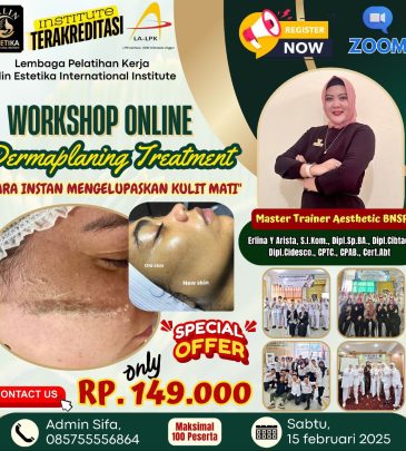 WORKSHOP ONLINE DERMAPLANING  TREATMENT